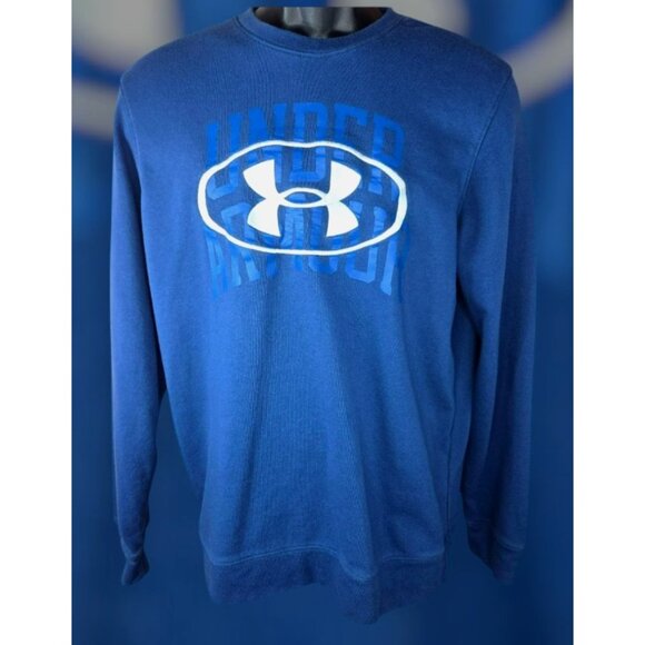 Under Armour Men's Crewneck Sweatshirt Medium Blue - Picture 1 of 8